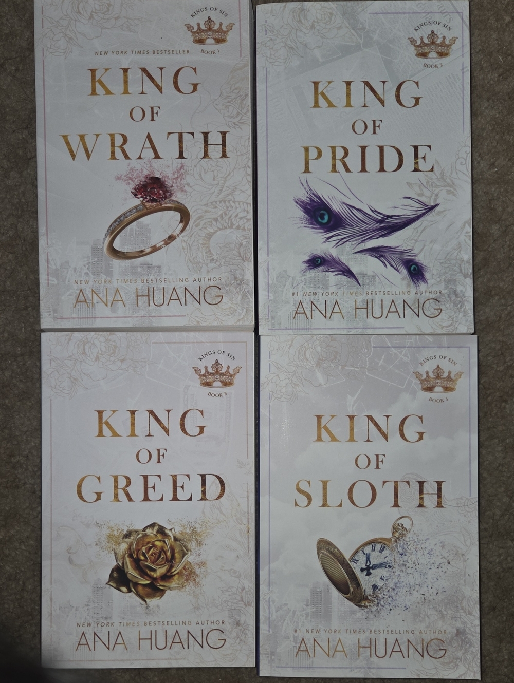 Ana Huang Kings of Sin Series Set — King of Wrath, Pride, Greed, Sloth